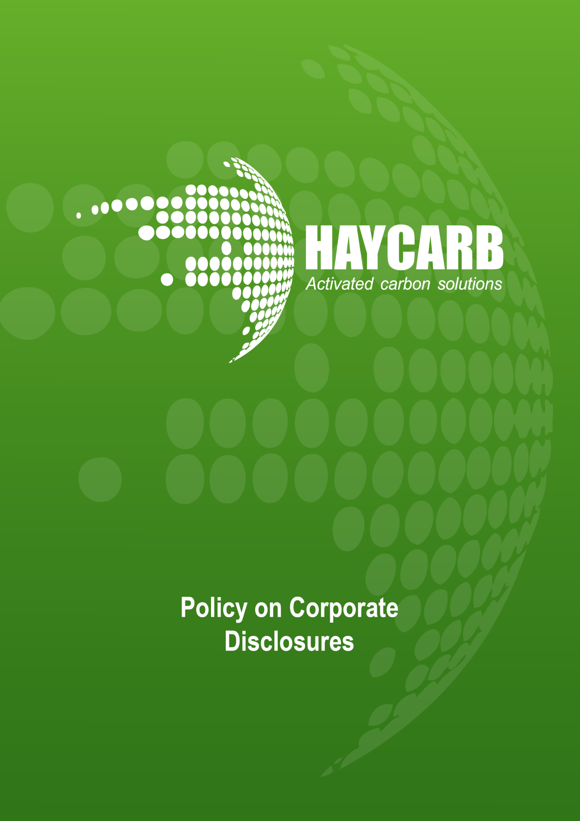 Policy on Corporate Disclosures 1 1 1